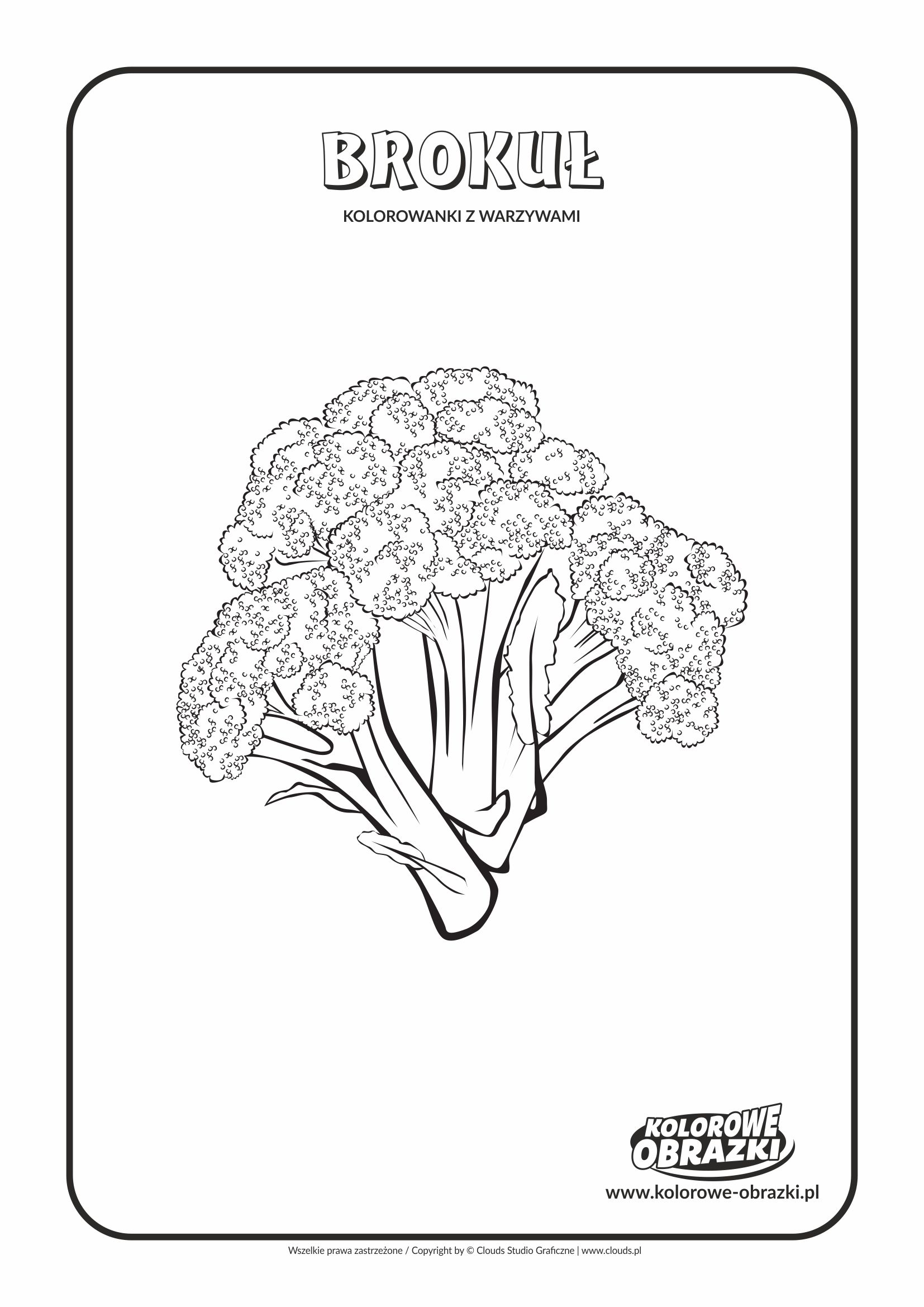 Kolorowanki dla dzieci - Rośliny / Brokuł. Kolorowanka z brokułem