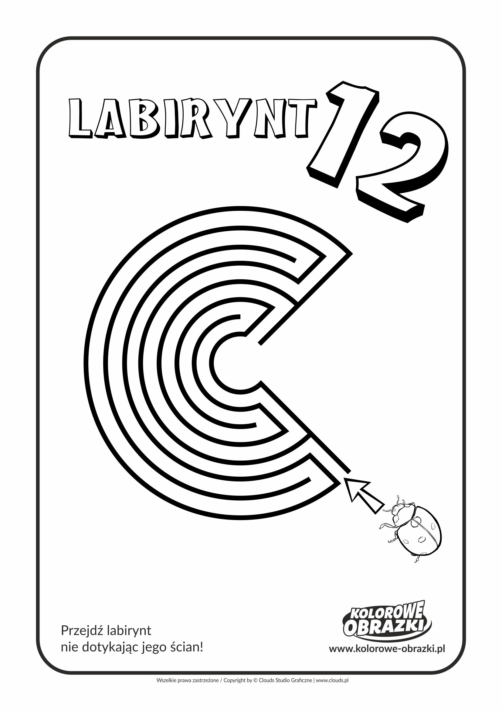 Kolorowanki dla dzieci - Labirynty / Labirynt nr 12