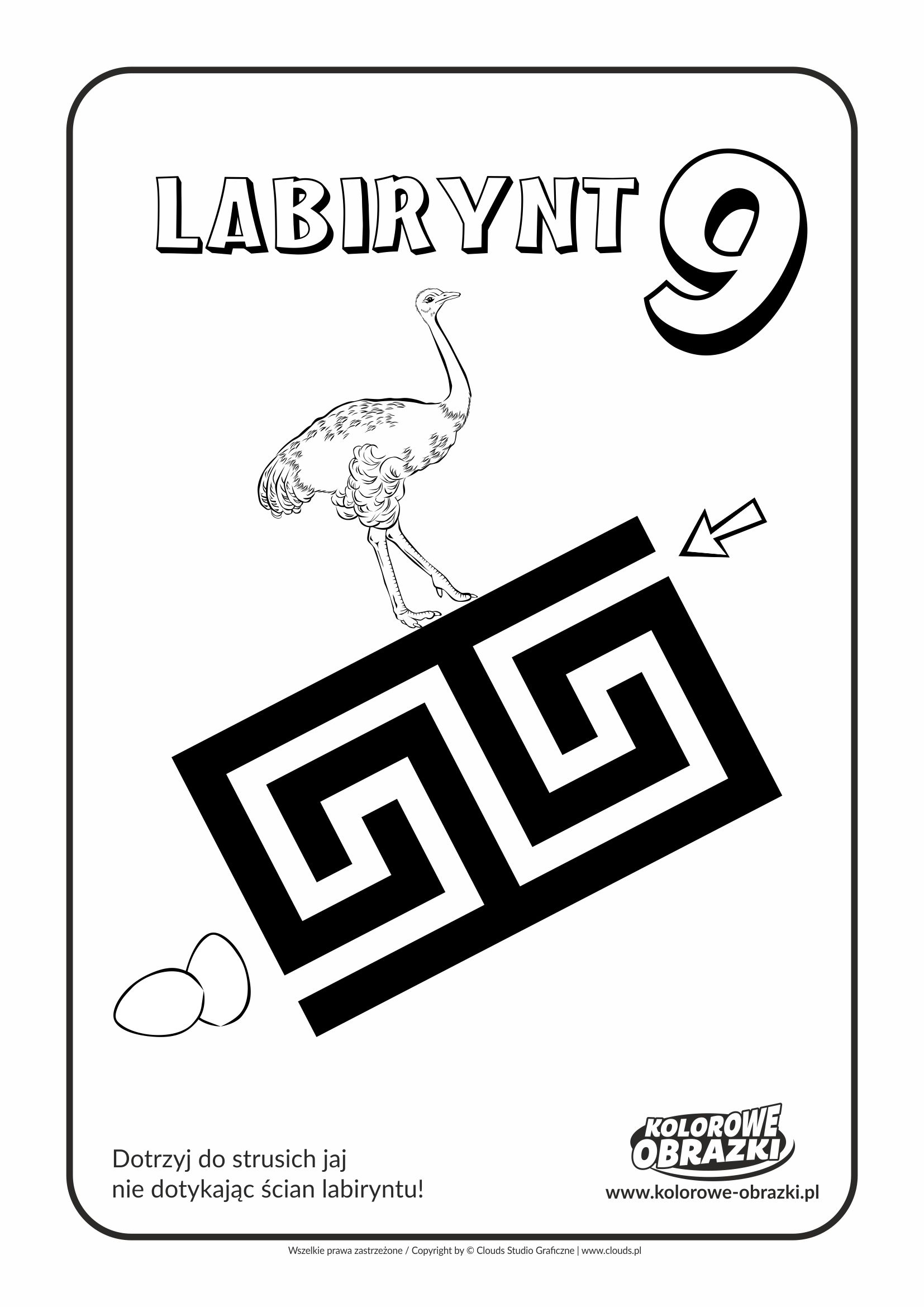 Kolorowanki dla dzieci - Labirynty / Labirynt nr 9