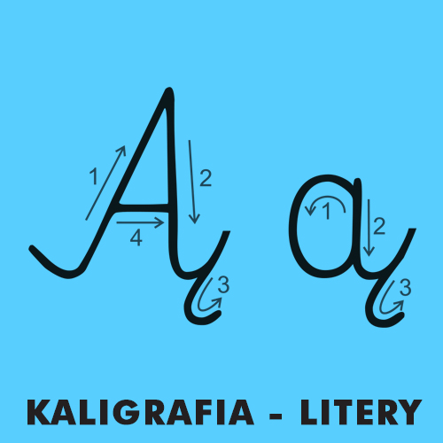 Kolorowanki dla dzieci - Kaligrafia litery