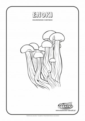 Kolorowanki dla dzieci - Rośliny / Enoki. Kolorowanka z enoki