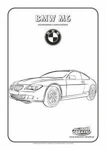 Kolorowanki dla dzieci - Pojazdy / BMW M6. Kolorowanka z BMW M6