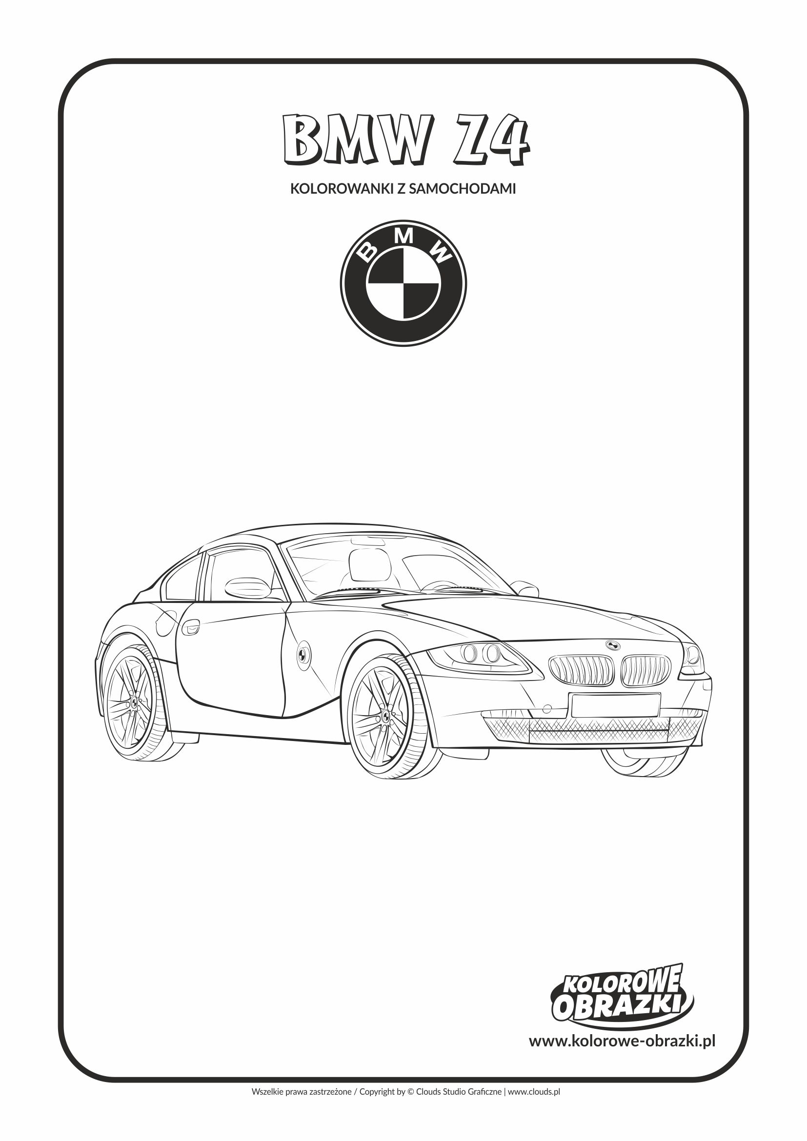 Kolorowanki dla dzieci - Pojazdy / BMW Z4. Kolorowanka z BMW Z4