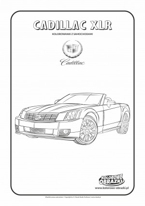 Kolorowanki dla dzieci - Pojazdy / Cadillac XLR. Kolorowanka z Cadillac XLR