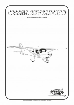 Kolorowanki dla dzieci - Pojazdy / Cessna Skycatcher. Kolorowanka z Cessna Skycatcher