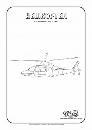 Kolorowanki dla dzieci - Pojazdy / Helikopter. Kolorowanka z helikopterem