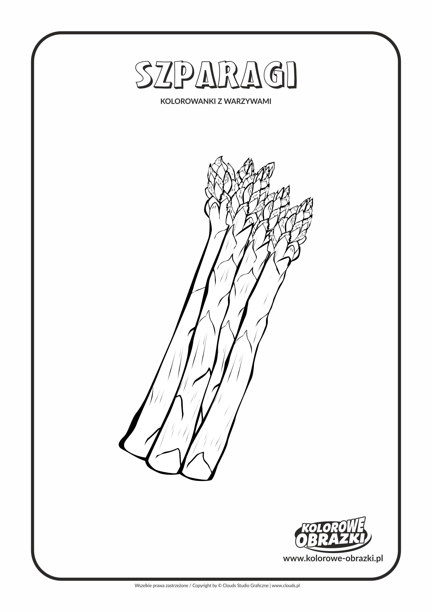 Kolorowanki dla dzieci - Rośliny / Szparagi. Kolorowanka ze szparagami