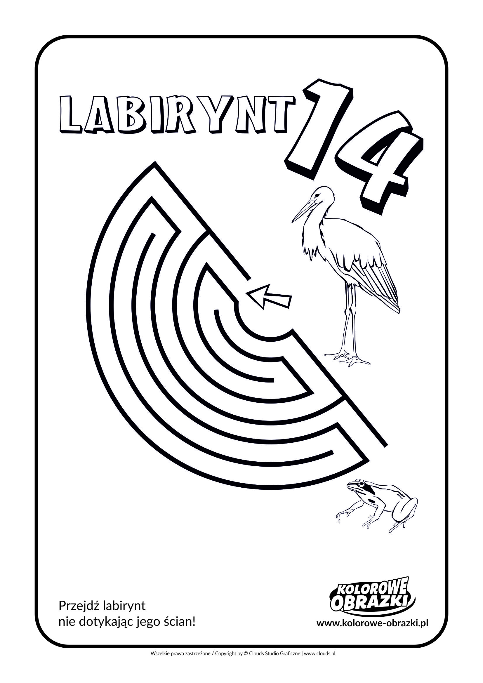 Kolorowanki dla dzieci - Labirynty / Labirynt nr 14