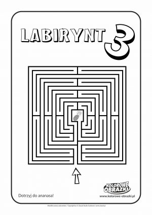 Kolorowanki dla dzieci - Labirynty / Labirynt nr 3