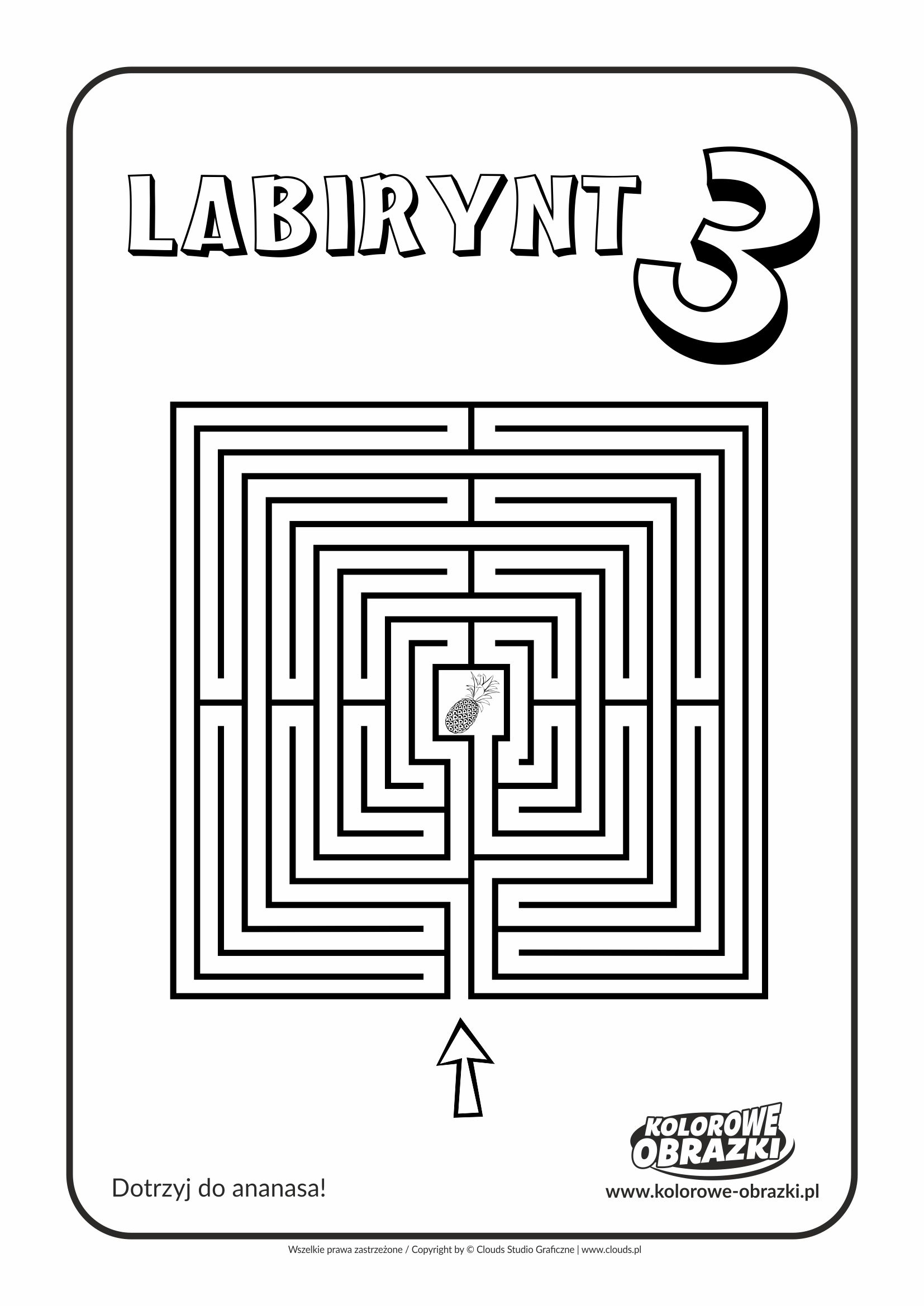 Kolorowanki dla dzieci - Labirynty / Labirynt nr 3