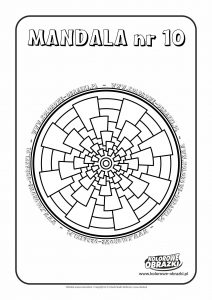 Kolorowanki dla dzieci - Mandale / Mandala nr 10. Kolorowanka z mandalą