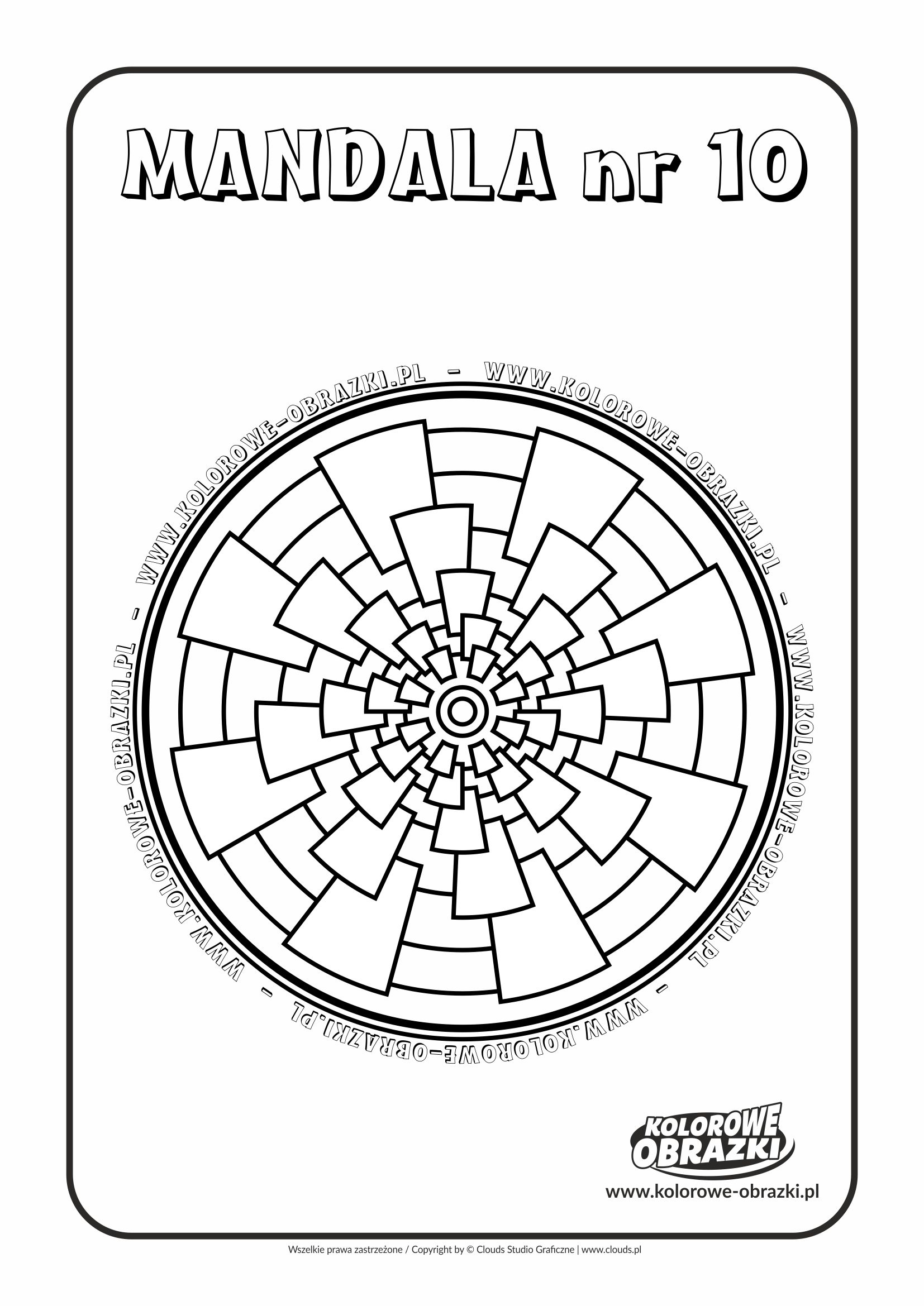 Kolorowanki dla dzieci - Mandale / Mandala nr 10. Kolorowanka z mandalą