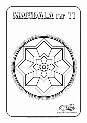 Kolorowanki dla dzieci - Mandale / Mandala nr 11. Kolorowanka z mandalą