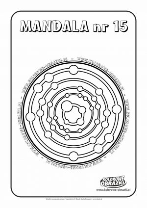 Kolorowanki dla dzieci - Mandale / Mandala nr 15. Kolorowanka z mandalą