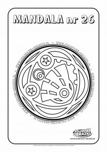 Kolorowanki dla dzieci - Mandale / Mandala nr 26. Kolorowanka z mandalą