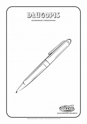 Kolorowanki dla dzieci - Przedmioty / Długopis. Kolorowanka z długopisem