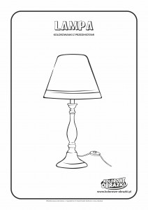 Kolorowanki dla dzieci - Przedmioty / Lampa. Kolorowanka z lampą