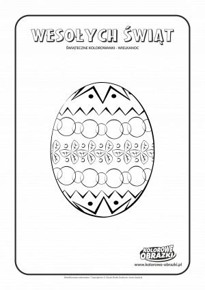 Kolorowanki dla dzieci - Wielkanoc / Wielkanocna pisanka 2. Kolorowanka z Wielkanocną pisanką 2