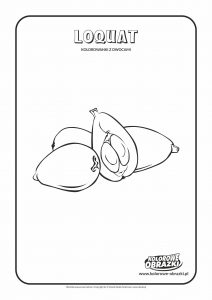 Kolorowanki dla dzieci - Rośliny / Loquat. Kolorowanka z loquatem