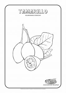 Kolorowanki dla dzieci - Rośliny / Tamarillo. Kolorowanka z tamarillo