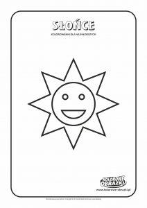 Proste kolorowanki dla najmłodszych - Kształty / Słońce. Kolorowanka ze słońcem