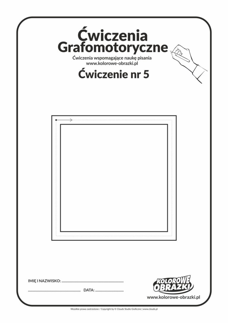 ćwiczenia Grafomotoryczne Dla 5 Latków Ćwiczenie grafomotoryczne nr 5 | Kolorowanki dla dzieci